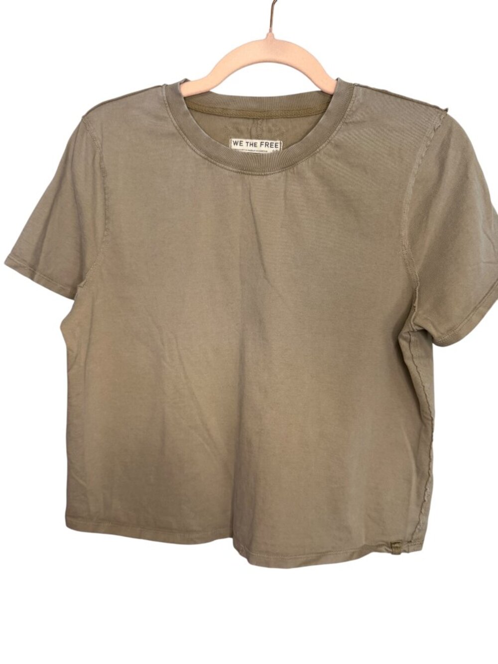 We The Free Everyday Tee – Size Small- Taupe/Khaki- MSRP $48